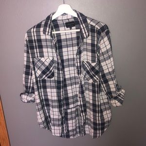 Black and white plaid flannel